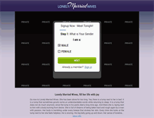 Tablet Screenshot of lonelymarriedwives.com